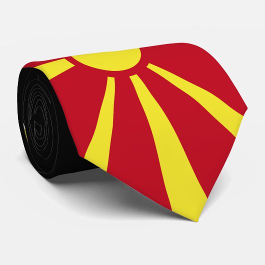 Mazedonien-Flagge Krawatte (Gerollt)