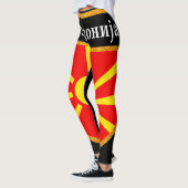Mazedonien-Flagge Leggings (Links)