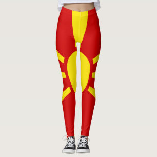 Mazedonien-Flagge Leggings