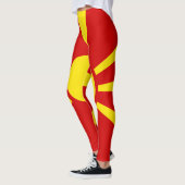 Mazedonien-Flagge Leggings (Links)