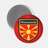 Mazedonien-Flagge Magnet (Vorderseite/Rückseite)