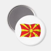 Mazedonien Flagge Magnet (Vorderseite/Rückseite)