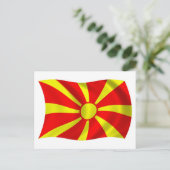 Mazedonien Flagge Postkarte (Stehend Vorderseite)