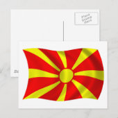 Mazedonien Flagge Postkarte (Vorne/Hinten)