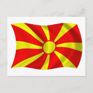 Mazedonien Flagge Postkarte