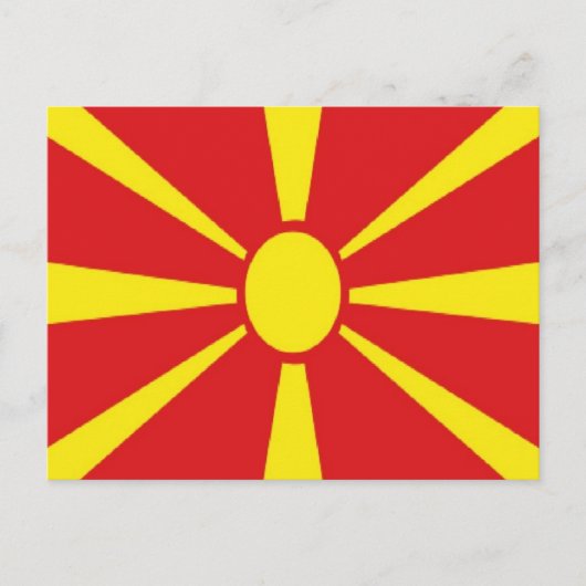 Mazedonien-Flagge Postkarte (Vorderseite)