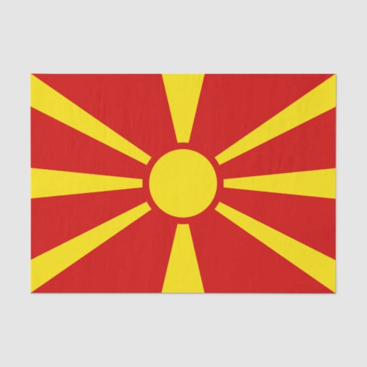 Mazedonien-Flagge Seidenpapier (Vorderseite)