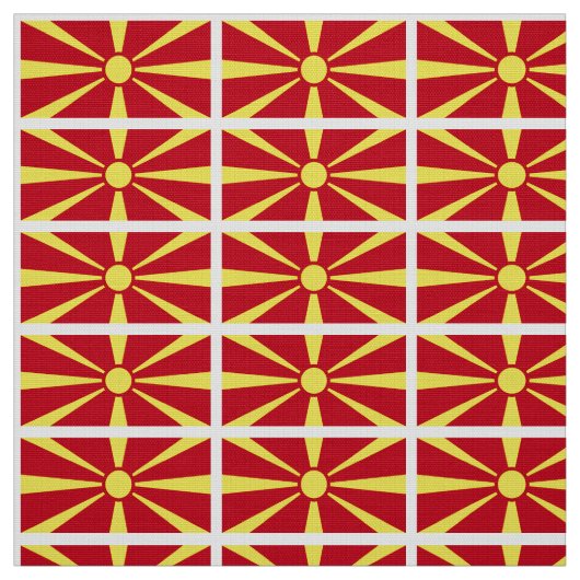 Mazedonien-Flagge Stoff (Muster)