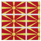 Mazedonien-Flagge Stoff (Nahaufnahme)