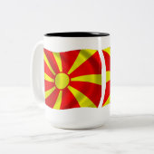 Mazedonien Flagge Tasse (Vorderseite Links)
