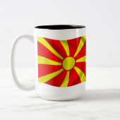 Mazedonien Flagge Tasse (Links)