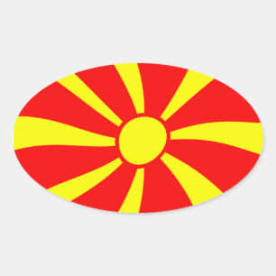 Mazedonien Flaggen Aufkleber