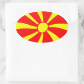Mazedonien Flaggen Aufkleber (Tasche)