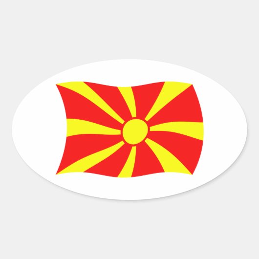 Mazedonien Flaggen Aufkleber (Vorderseite)