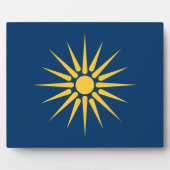 Mazedonien-Flaggenplakette Fotoplatte (Vorderseite)