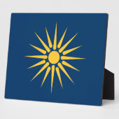 Mazedonien-Flaggenplakette Fotoplatte (Seite)