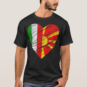 Mazedonien Italien - Italienische Flagge Makedonie T-Shirt