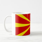 Mazedonien (Mazedonien) Flagge Kaffeetasse (Links)