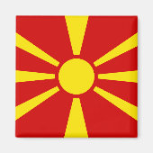 Mazedonien (Mazedonien) Flagge Magnet (Vorne)