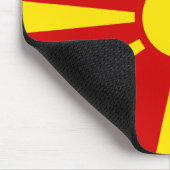 Mazedonien (Mazedonien) Flagge Mousepad (Ecke)