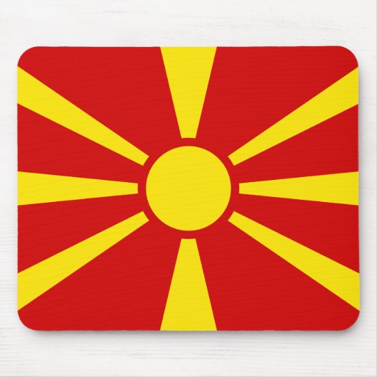 Mazedonien (Mazedonien) Flagge Mousepad (Vorne)
