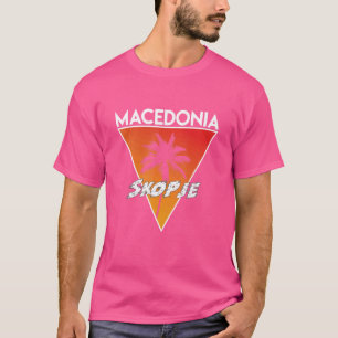 Mazedonien mit sonnigen Farben T-Shirt