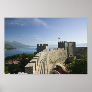 MAZEDONIEN, Ohrid. Burg Car Samoil - Burg Poster