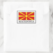 Mazedonien Ovaler Aufkleber (Tasche)