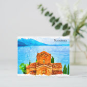 Mazedonien Panorama Travel Postkarte (Stehend Vorderseite)