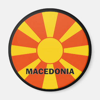 Mazedonien Roundel Qualitätsflagge Magnet