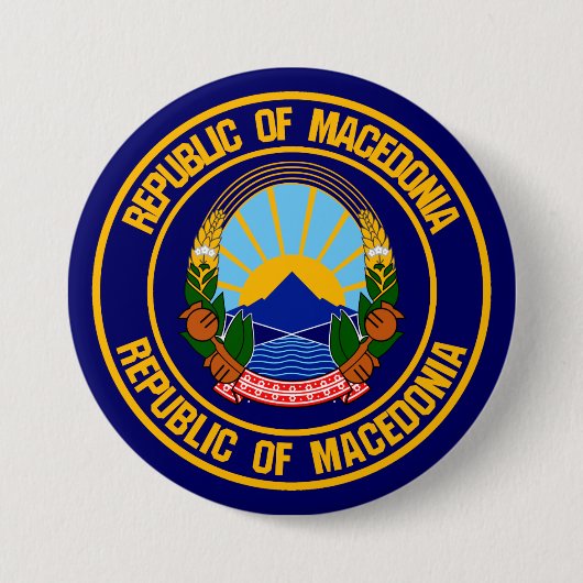 Mazedonien-Runde Button (Vorderseite)