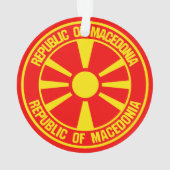 Mazedonien-Runde Ornament (Rückseite)