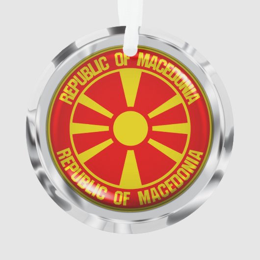 Mazedonien-Runde Ornament (Rückseite)