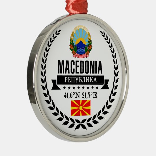 Mazedonien Silbernes Ornament (Rechts)
