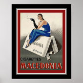 "Mazedonien Zigaretten" Art Deco Poster (Vorne)
