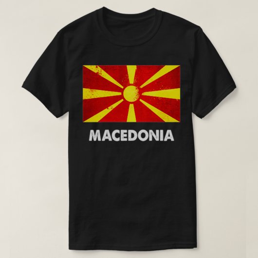 Mazedonische Flagge T-Shirt (Design vorne)