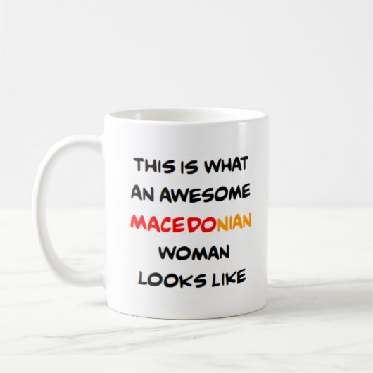 Mazedonische Frau, großartig Kaffeetasse (Links)