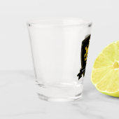 Mazedonischer Löwe und Ihr Text Schnapsglas (Links)