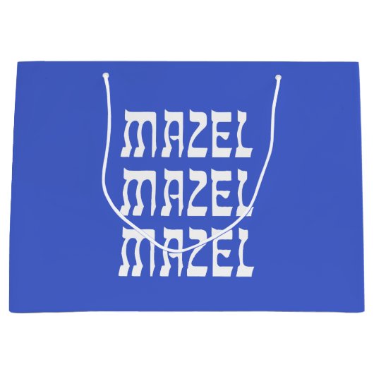 Mazel Mazel Mazel Celebration Große Geschenktasche Geschenktüte (Vorderseite)