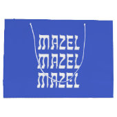 Mazel Mazel Mazel Celebration Große Geschenktasche Geschenktüte (Rückseite)