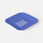 Mazel Mazel Mazel Hanukkah Blue Paper Plate Pappteller (Gewinkelt)