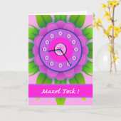 Mazel Tock! Mazel Tov zu Bat Mitzvah, Blume Clock Karte (Gelbe Blume)