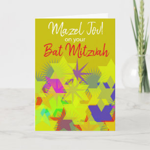 Mazel Tov auf Ihrem Bat Mitzvah Karte