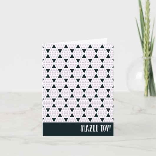 Mazel Tov Azteke-Rosa Karte (Vorderseite)