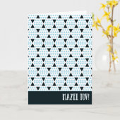 Mazel Tov aztekisches Blau Karte (Gelbe Blume)