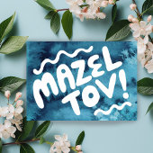 MAZEL TOV BAR BAT MITZVAH Anpassbare Wasserfarbe Karte
