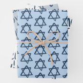 MAZEL TOV Bar Bat Mitzvah Handletter Jewish Blue Geschenkpapier Set (Beispiel)