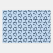 MAZEL TOV Bar Bat Mitzvah Handletter Jewish Blue Geschenkpapier Set (Vorderseite)