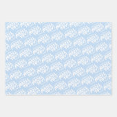 MAZEL TOV Bar Bat Mitzvah Handletter Jewish Blue Geschenkpapier Set (Vorderseite)