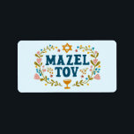 MAZEL TOV BAR BAT MITZVAH Jüdischer individuell ei Adressaufkleber<br><div class="desc">Handgezeichneter Text von mir für Sie. Ideal für eine Bar- oder Fledermausmitzvah oder eine jüdische Hochzeit oder ein anderes Ereignis. Für weitere Designs und Farben Karo mein Shop! Oder lass mir Bescheid,  wenn du etwas Angewohntes willst. Frag,  wenn du nicht findest,  was du brauchst! :</div>